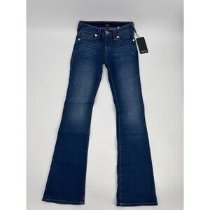 True Religion Becca Mid Rise Bootcut Jeans Women's 25 Blue Denim 5-Pocket Preppy